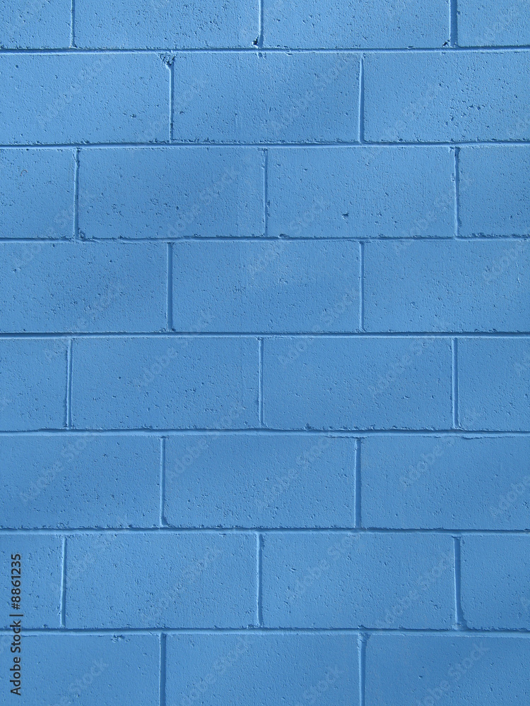 Naklejka premium blue cinder block wall background