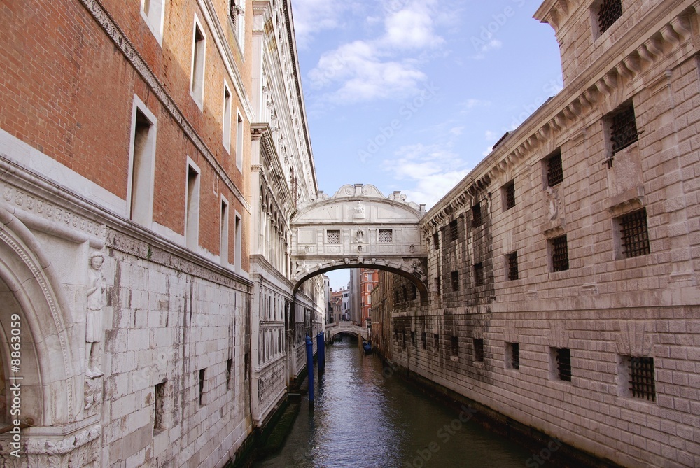 The Doge's palace and the bridge of sight in Venice, Italy