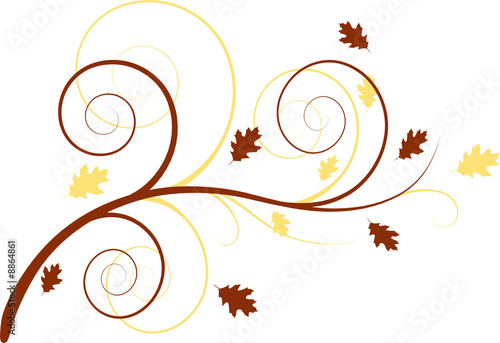 Autumn floral background
