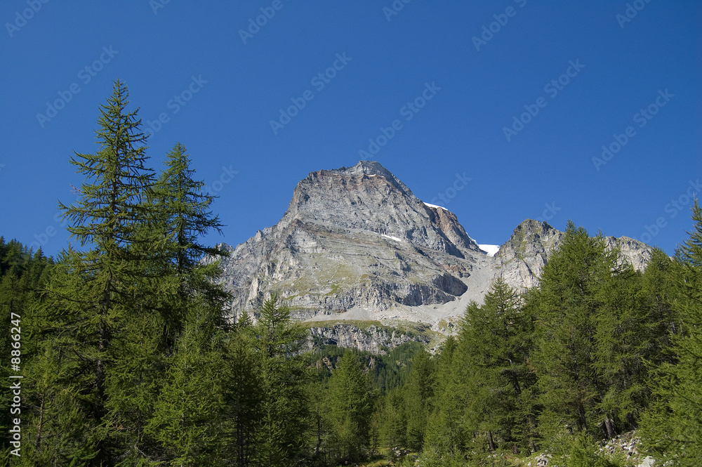 Leone mount view from Alpe Veglia, natural Alps