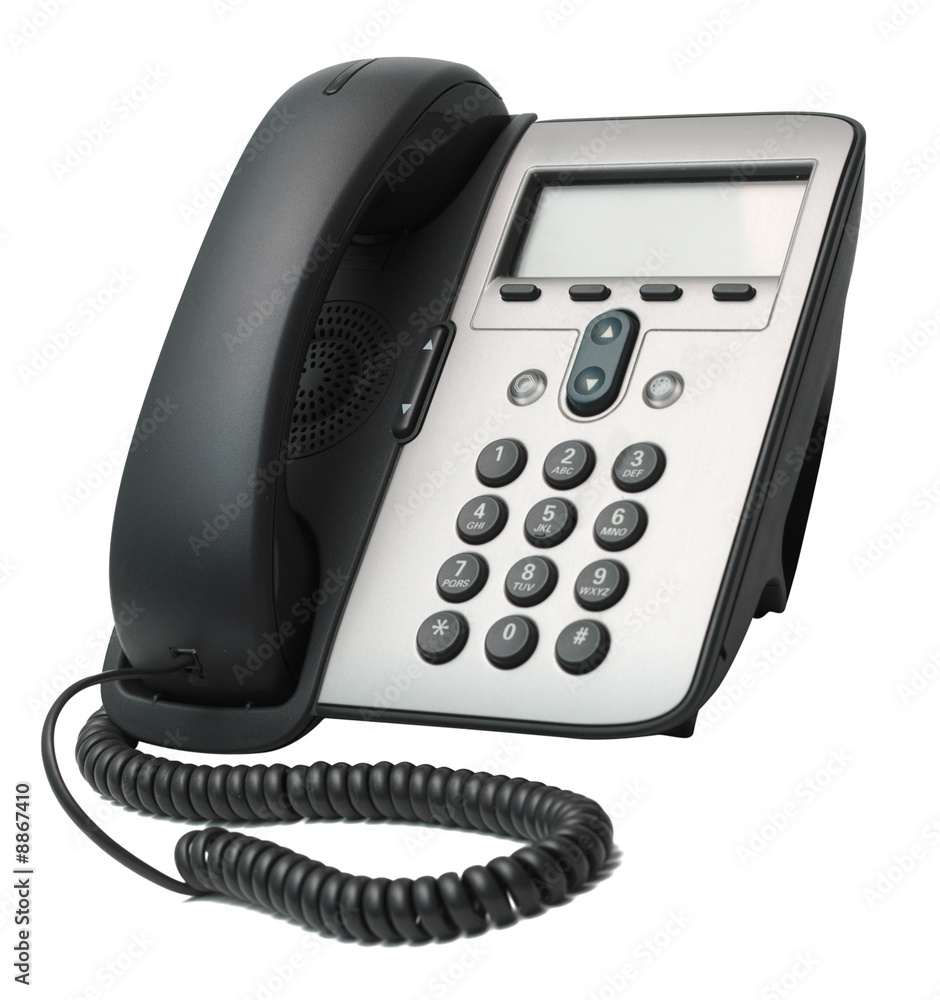 Modern VoIP Phone isolated on white background