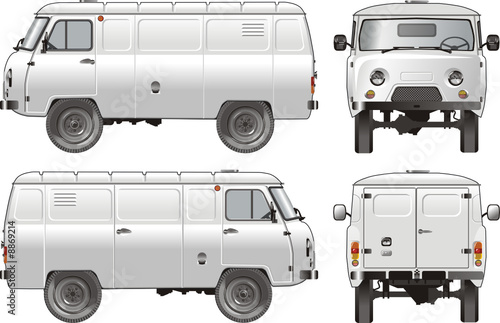 Vector delivery / cargo truck
