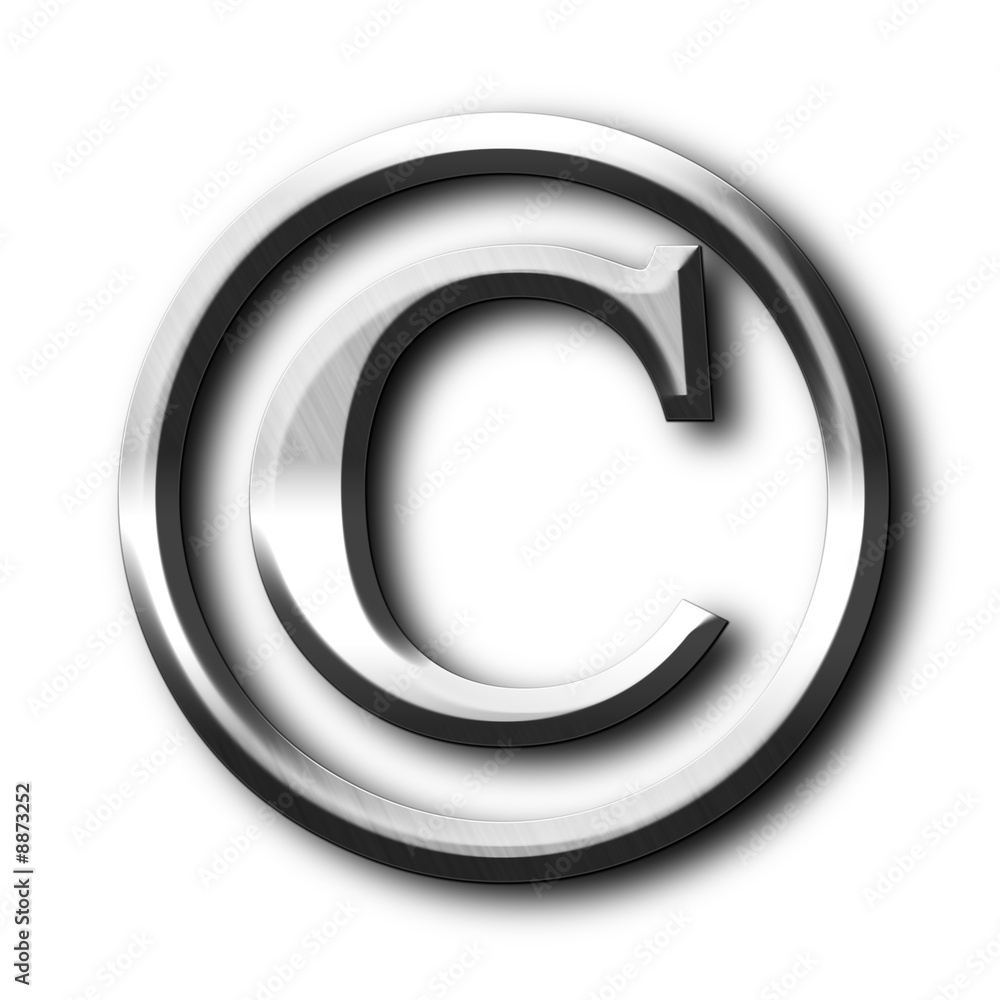 copyright symbol on a solid white background copyright symbol on a solid white background