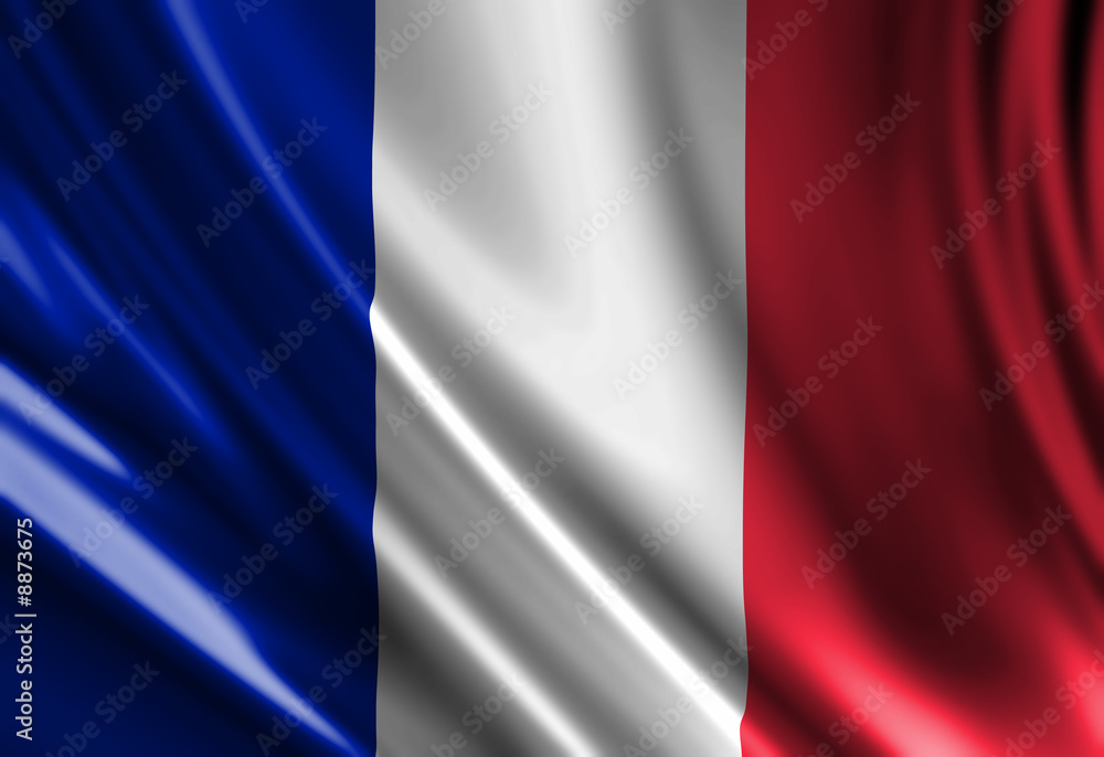 French flag waving in the wind French flag waving in the wind
