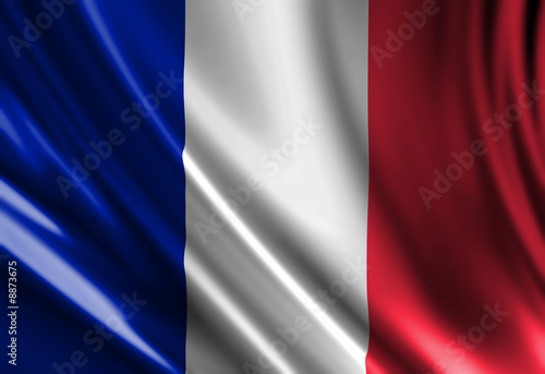 French flag waving in the wind