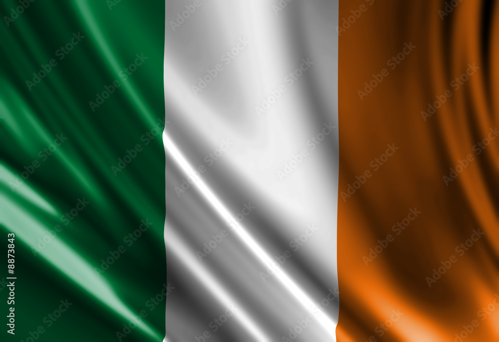 Obraz premium Irish flag waving in the wind