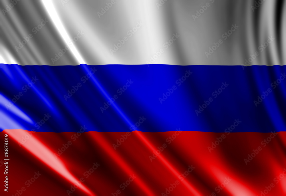 Russian flag waving in the wind Russian flag waving in the wind