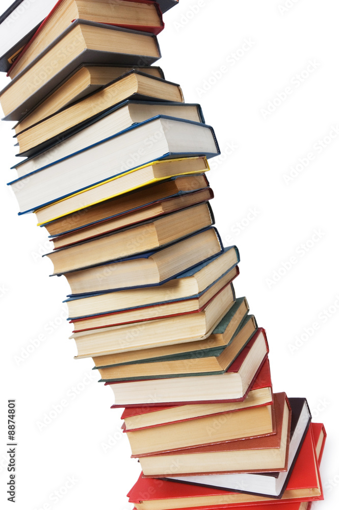 Stack of books isolated on the white background Stack of books isolated on the white background