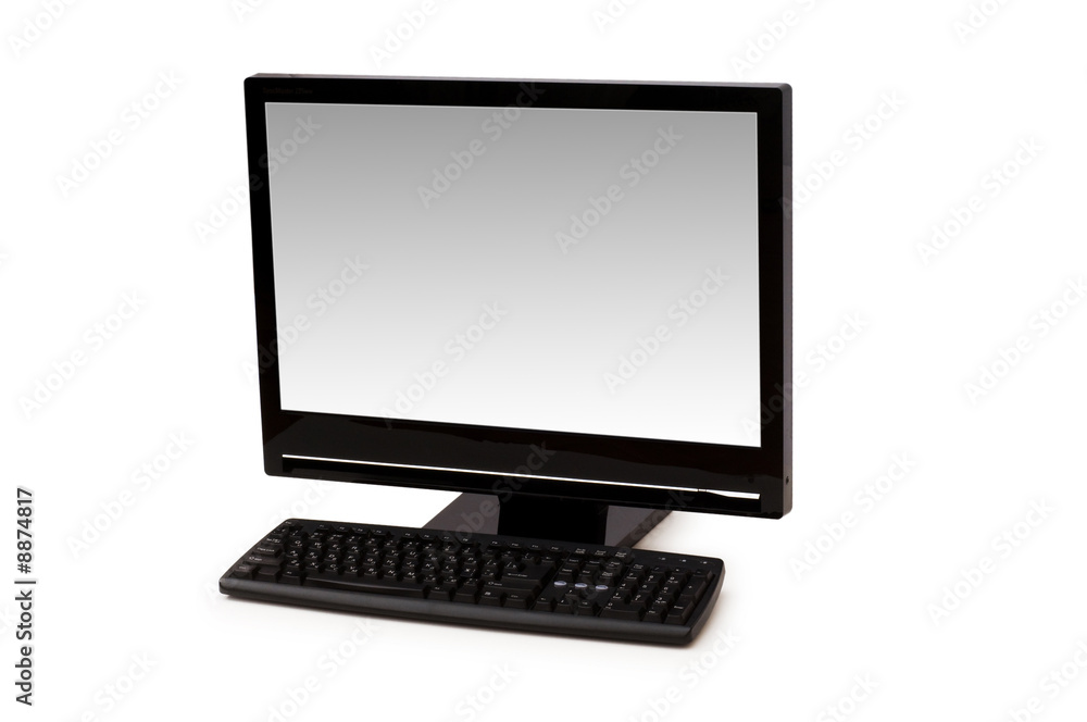 Desktop computer isolated on the white background Desktop computer isolated on the white background
