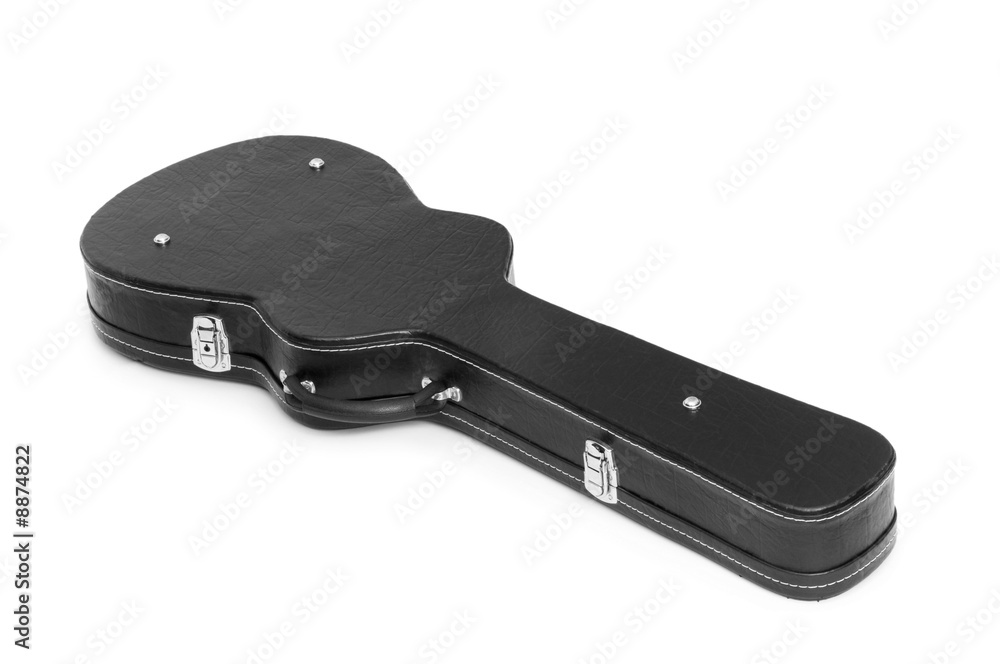 Guitar case isolated on the white background Guitar case isolated on the white background
