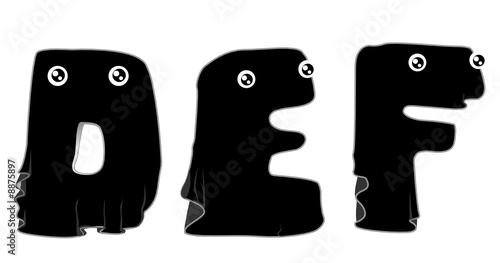 Black Ghost Alphabet