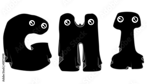 Black Ghost Alphabet