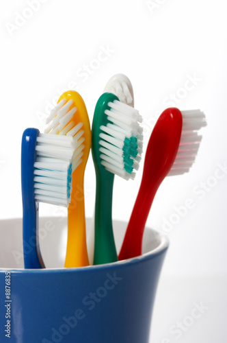 tooth brushes isolated on a white background