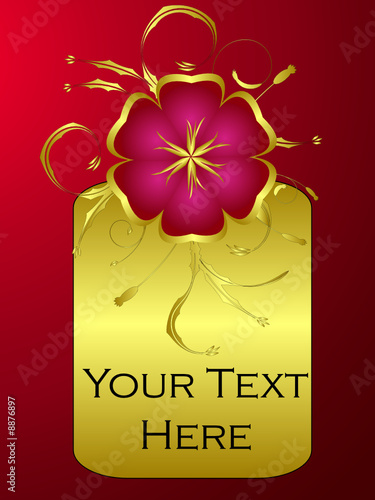 An Abstract Gold Plate Design Vector For Your Text