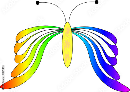 Farfalla stilizzata multicolore