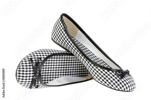 Girls' shoes isolated on a white background.