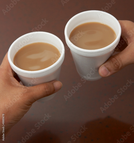 two cups of coffee - coffee with cream