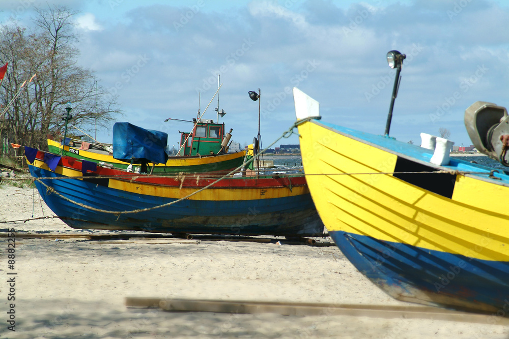 Yellow fishing boat