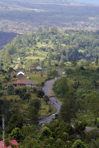 Road on the slope of Gunung Batur  Bali