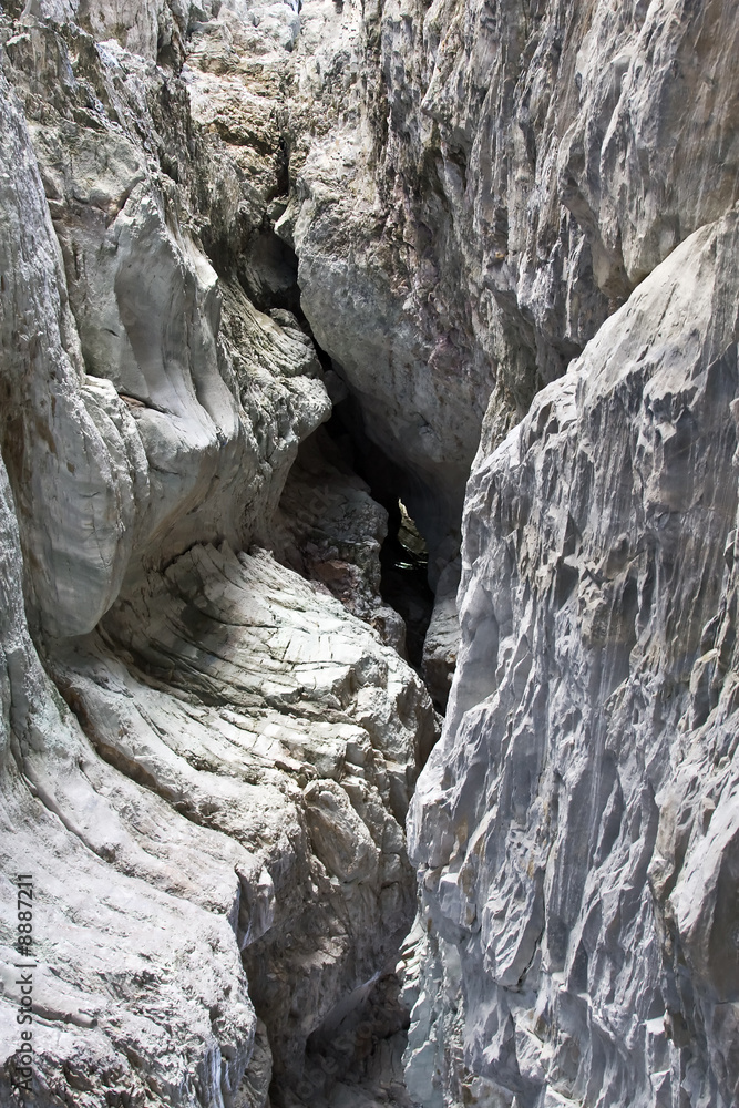 Glacier gorge in Grindelwald, Switzerland Glacier gorge in Grindelwald, Switzerland