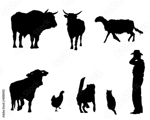 arm collection, vector silhouettes