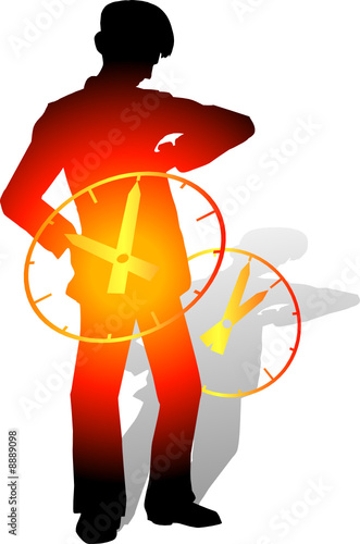 Blick auf die Uhr