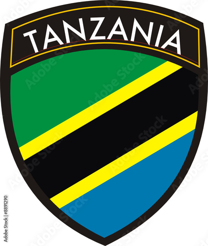 tanzania vector crest flag