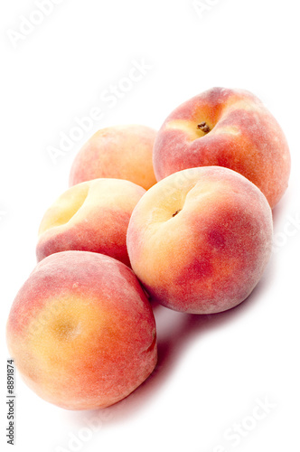 object on white - raw food peach