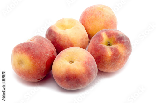 object on white - raw food peach