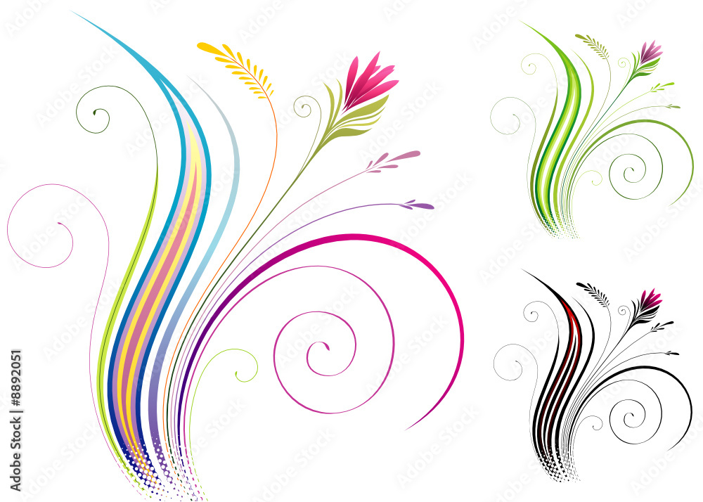 Ornamental Floral design, vector illustration layered.