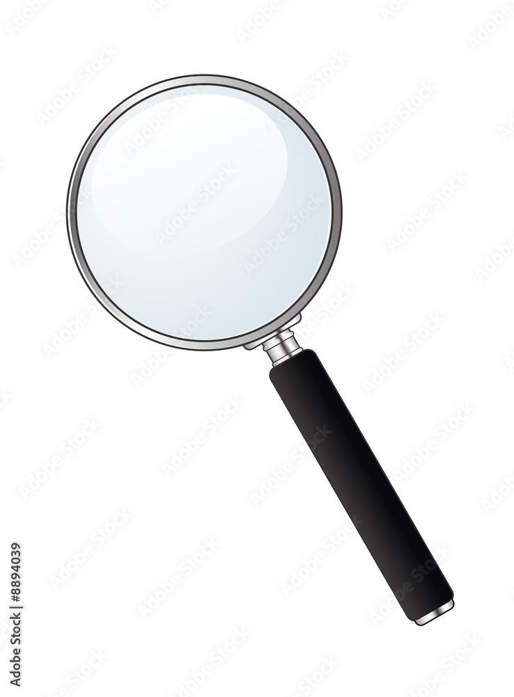 Vector magnifying glass on white background Vector magnifying glass on white background