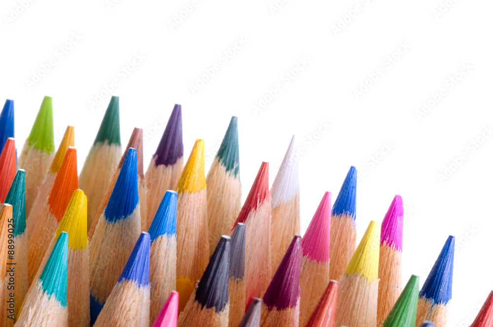 Color pencils isolated on a white background Color pencils isolated on a white background
