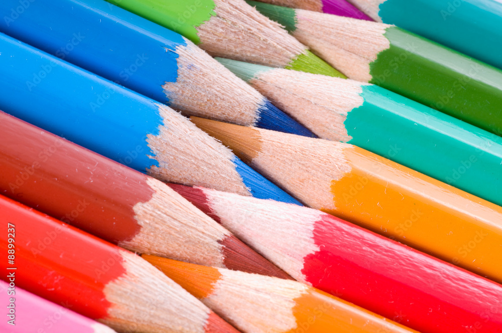 Color pencils isolated on a white background Color pencils isolated on a white background
