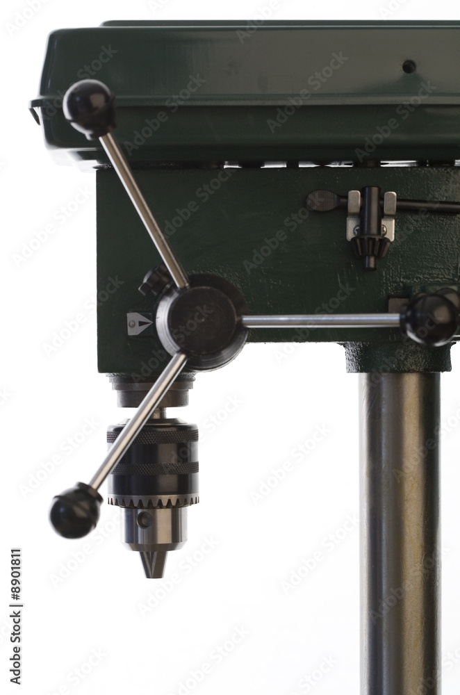 Naklejka premium Precision Bench Drill Press - Isolated on White