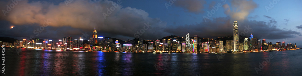 Hong Kong cityscape by night