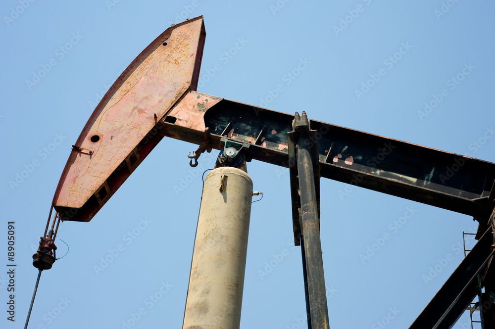 An oil pump or pumpjack on the plains of west Texas