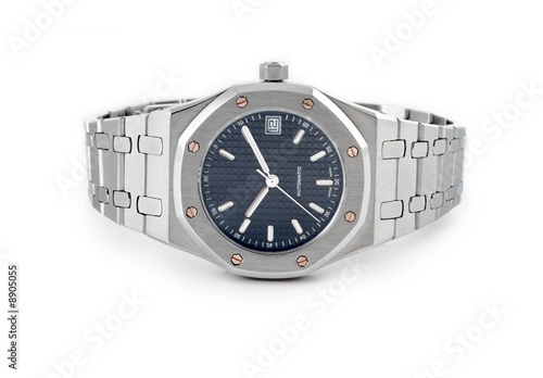 Chronograph watch on isolated white background photo