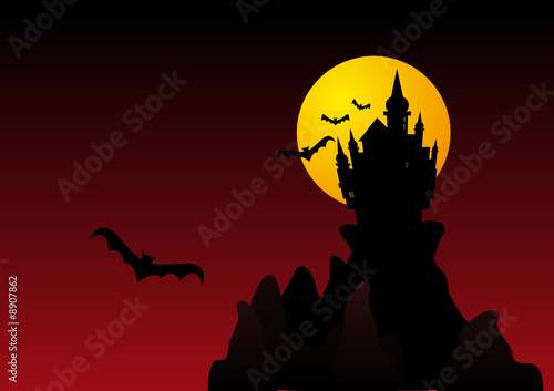 Spooky halloween castle