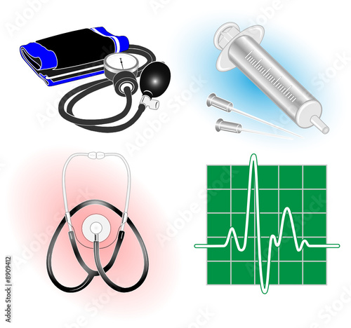 Vector medical icon. Color set. Simply change.