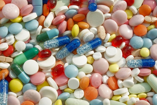 medicines multicolor background