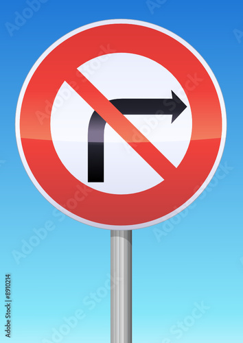 Interdiction de tourner à droite