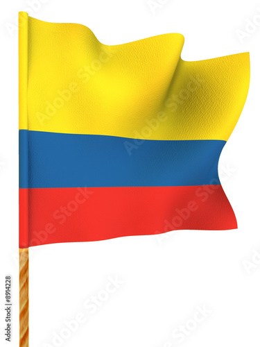 Flag. Colombia. 3d