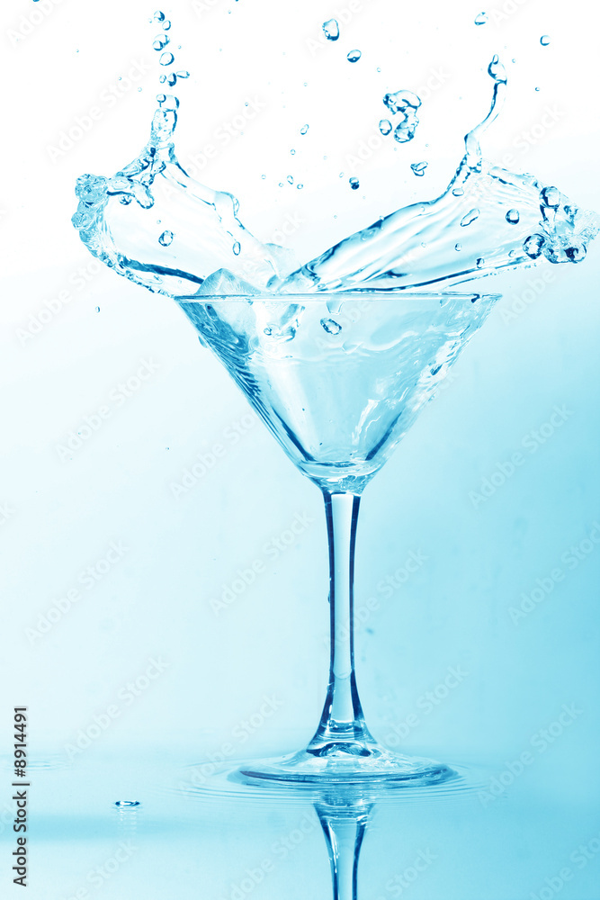 coctail splash on white background close up coctail splash on white background close up