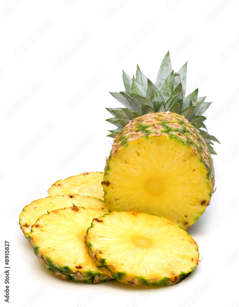 fresh pineapple on white background fresh pineapple on white background