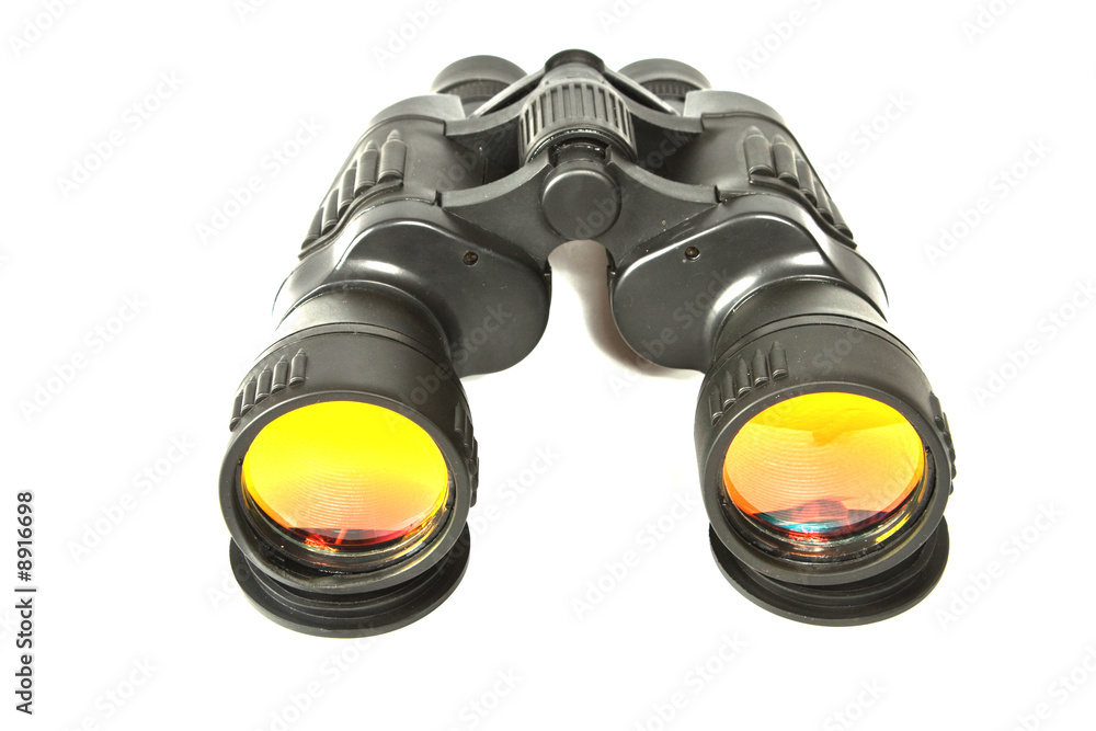 binoculars on white background binoculars on white background