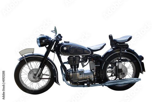 oldtimer motorcycle isolated