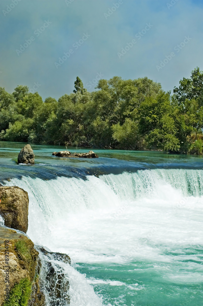 Exotic river with waterfall in Turkey Exotic river with waterfall in Turkey