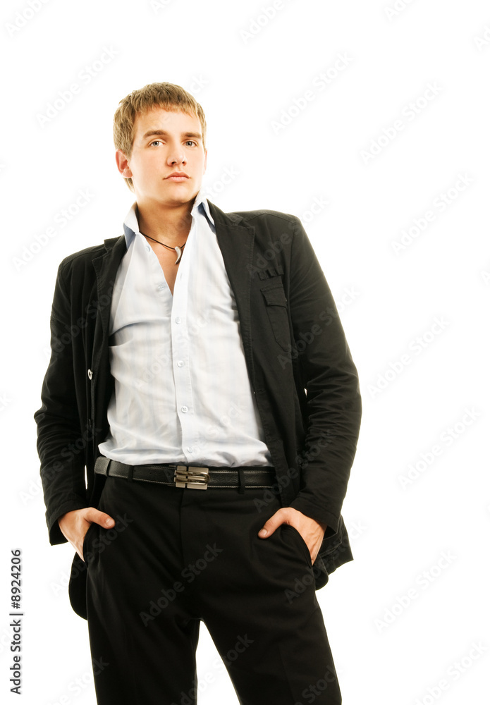 Handsome young man isolated on white background Handsome young man isolated on white background