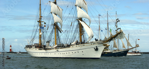 Einlaufen Gorch Fock II + Antigua Höhe Warnemünde
