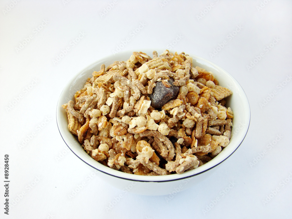 Cup of cereals on white background. Cup of cereals on white background.